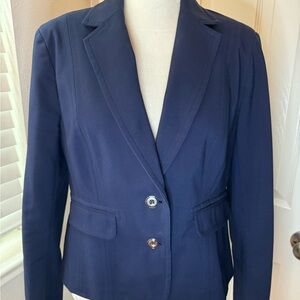 NY & Company Womens Navy Blue Jacket Blazer Size 14